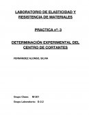 DETERMINACIÓN EXPERIMENTAL DEL CENTRO DE CORTANTES