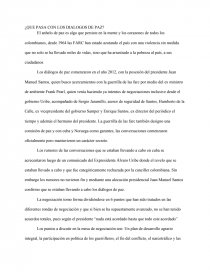 QUE PASA CON LOS DIALOGOS DE PAZ. Página 1