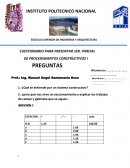 PROCEDIMIENTOS CONSTRUCTIVOS CUESTIONARIO