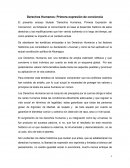 Derechos Humanos: Primera expresión de conciencia