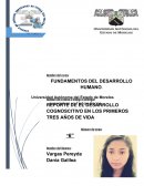 REPORTE DE EL DESARROLLO COGNOSCITIVO EN LOS PRIMEROS TRES AÑOS DE VIDA