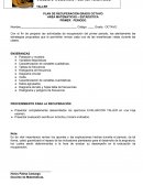 PLAN DE RECUPERACIÓN GRADO OCTAVO