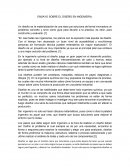 ENSAYO SOBRE EL DISEÑO EN INGENIERIA.