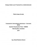 Ensayo Sobre Las 6 Teorías De La Administración