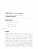 Trabajo de investigación para el curso de metodología de la investigación