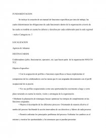 Implementación de un manual de funciones específicas por área de trabajo en la sede regional de Malco/TCC en Cartagena. Página 1