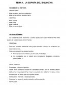 TEMA 1. LA ESPAÑA DEL SIGLO XVIII.