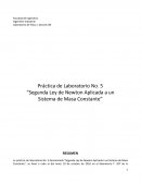 Laboratorio de Física I, Sección 08 Práctica de Laboratorio No. 5