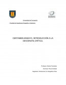 CERTAMEN-ENSAYO, INTRODUCCIÓN A LA GEOGRAFÍA CRÍTICA.