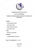 Normas de seguridad manejo de equipos y materiales de laboratorio