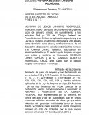 NOMBRE y DOMICILIO DEL QUEJOSO; VICTORIA DE JESÚS LANDERO RODRÍGUEZ, calle Eusebio Castillo número 616, Colonia Centro, Tabasco.