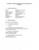 INFORME DE INVESTIGACIÓN EVALUATIVA PSICOPEDAGÓGICA INDIVIDUAL