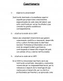 Cuestionario Universidad San Pedro