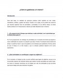 Cómo te gestionas a ti mismo?