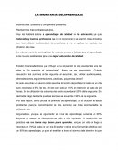 LA IMPORTANCIA DEL APRENDIZAJE discurso