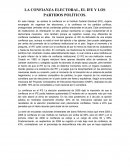 LA CONFIANZA ELECTORAL, EL IFE Y LOS PARTIDOS POLÍTICOS.
