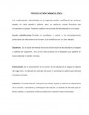 Tipos de acción farmacologica