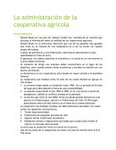 La administración de la cooperativa agrícola