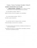 Preguntas Examen - Ciencia, Tecnología, Sociedad y Valores II