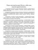 Pasos necesarios para llevar a cabo una muestra gastronómica