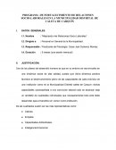 PROGRAMA DE FORTALECIMIENTO DE RELACIONES SOCIO-LABORALES EN LA MUNICIPALIDAD DISTRITAL DE CALETA DE CARQUÍN
