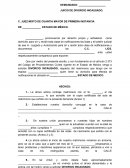 Solicitud de divorcio incausado.