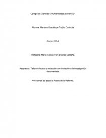 Taller de lectura y redacción con iniciación a la investigación documentada. Página 1