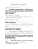 PROCEDIMIENTO ADMINISTRATIVO. ART. 201 PETICIONES ADMINISTRATIVAS