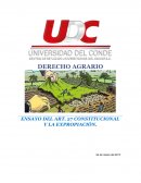 ENSAYO DEL ART. 27 CONSTITUCIONAL Y LA EXPROPIACIÓN