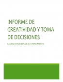 Creatividad y toma de desciciones