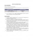 PROYECTO DE INVERSIÓN PÚBLICA