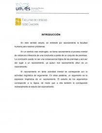 Razonamiento es un conjunto especial de proposiciones. Página 1