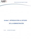 Evidencia de Aprendizaje INTRODUCCIÓN AL ESTUDIO DE LA ADMINISTRACIÓN