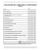 EVALUACIÓN DEL CLIMA PARA LA CREATIVIDAD PERSONA