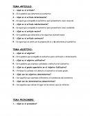 Cuestionario. TEMA ARTICULO: 1.- ¿Qué es el artículo?