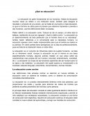 ¿Qué es educación? La educación es parte fundamental de los humanos