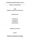 TÉRMINOS Y CONCEPTOS DE INVESTIGACIÓN