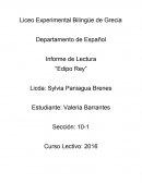 Informe de Lectura “Edipo Rey”
