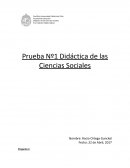 Prueba Nº1 Didáctica de las Ciencias Sociales