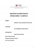 GESTIÓN Y EVALUACIÓN DE PROYECTOS