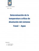 Determinación de la temperatura crítica de disolución del sistema