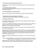 Introducción. Toda actividad humana tiene un fin