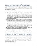 TIPOS DE COMUNICACIÓN INTERNA