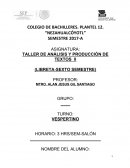 TALLER DE ANÁLISIS Y PRODUCCIÓN DE TEXTOS II