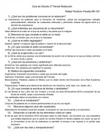 Guía de Estudio 2º Parcial Redacción. Página 1