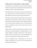 Ensayo sobre la comunicación y opinión publica