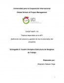 Cuadro Sinóptico Estructura de Desglose de Trabajo