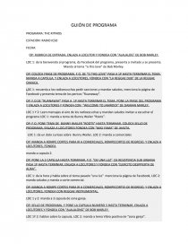 GUIÓN DE PROGRAMA ESTACION: RADIO IESO. Página 1