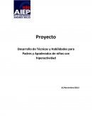 Desarrollo de Técnicas y Habilidades para Padres y Apoderados de niños con hiperactividad