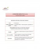 Perfil del cargo IDENTIFICACIÓN DEL PUESTO DE TRABAJO